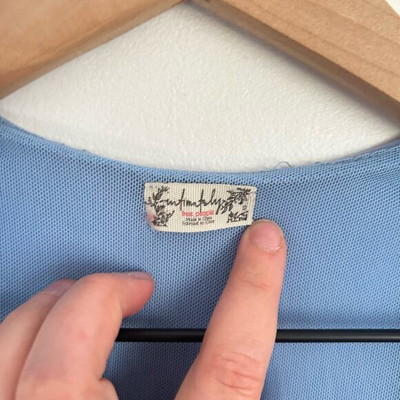 Free People Intimately She's So Sleek Thong Bodysuit Blue Size XS - Picture 6 of 6